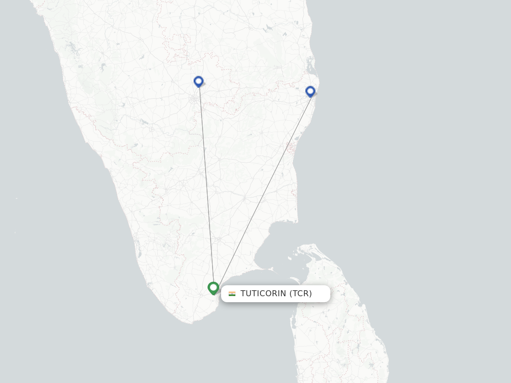Tuticorin TCR route map