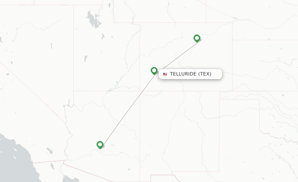 Telluride TEX route map