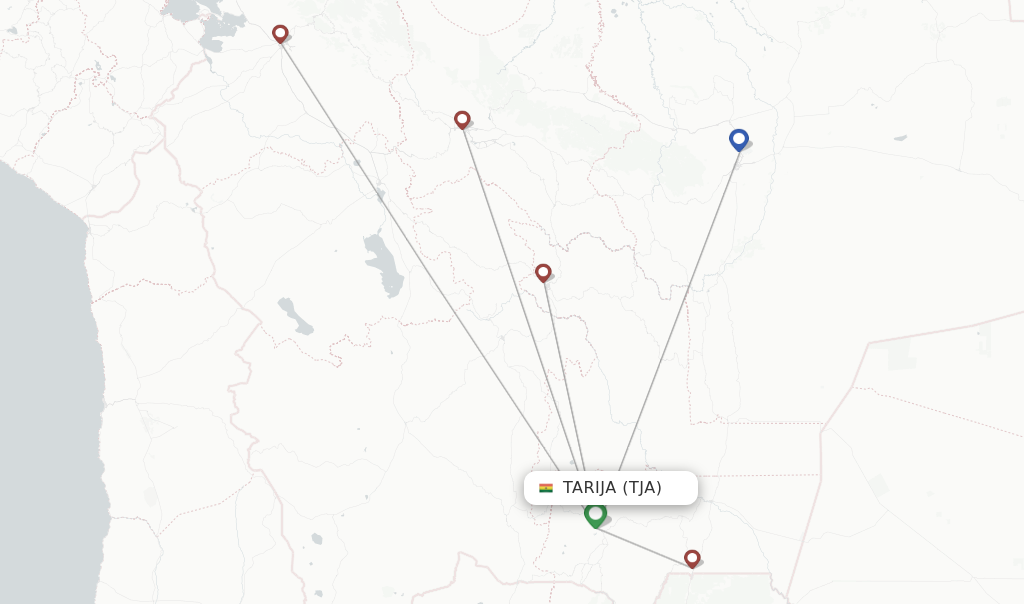 Tarija flight map