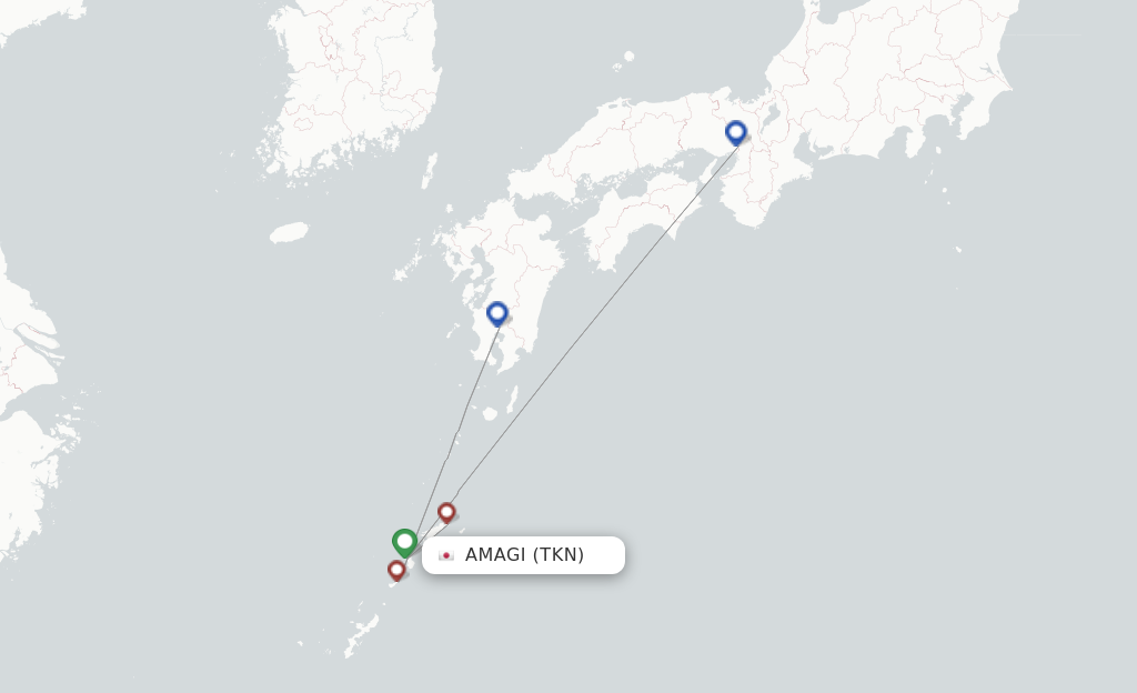 Tokunoshima TKN route map
