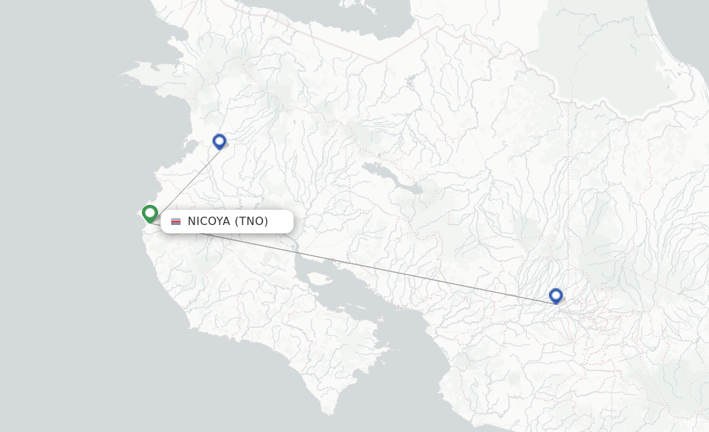 Nicoya TNO route map