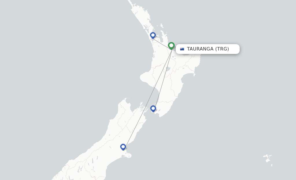 Tauranga TRG route map