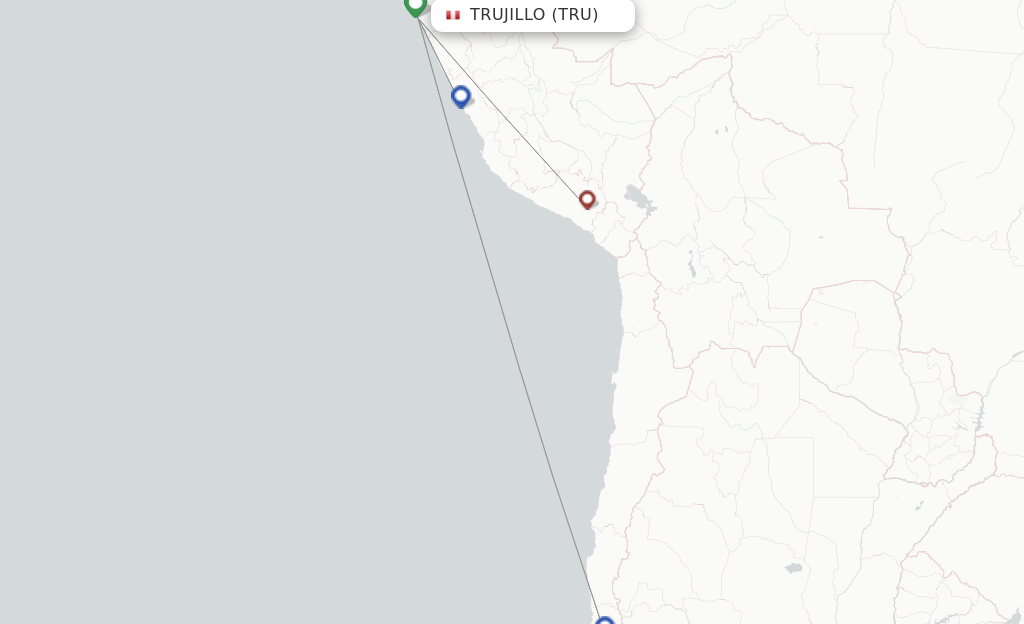 Trujillo TRU route map