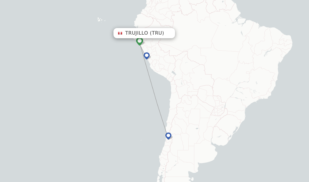 Trujillo flight map