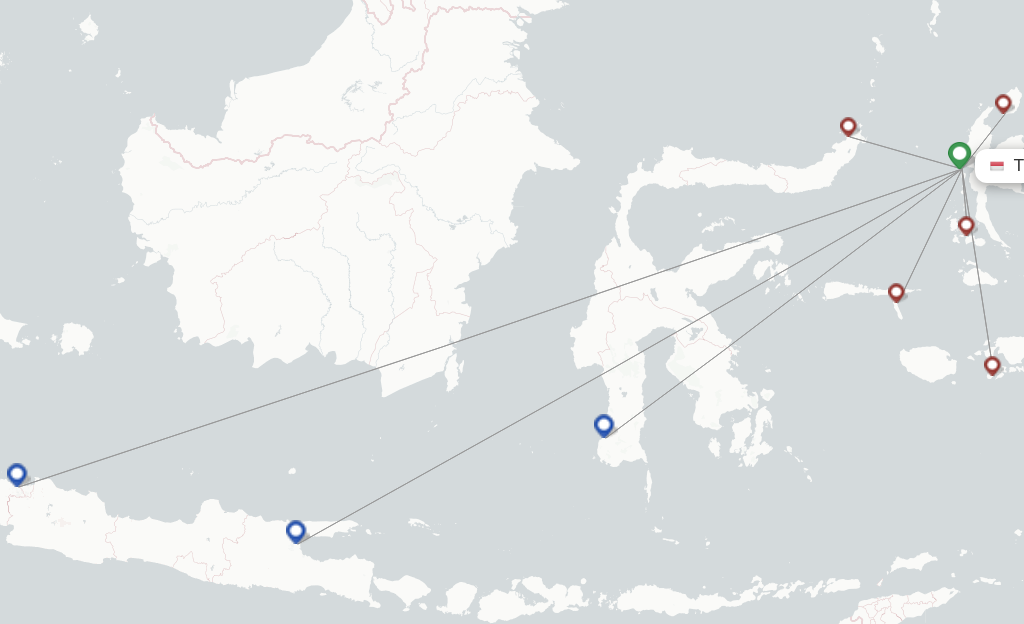 Ternate TTE route map