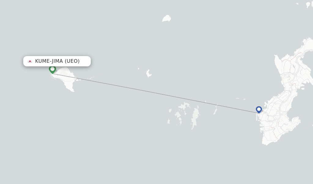 Kume-jima flight map