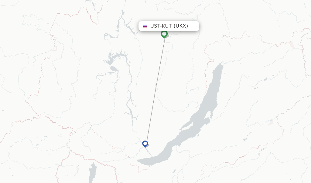 Ust-Kut flight map