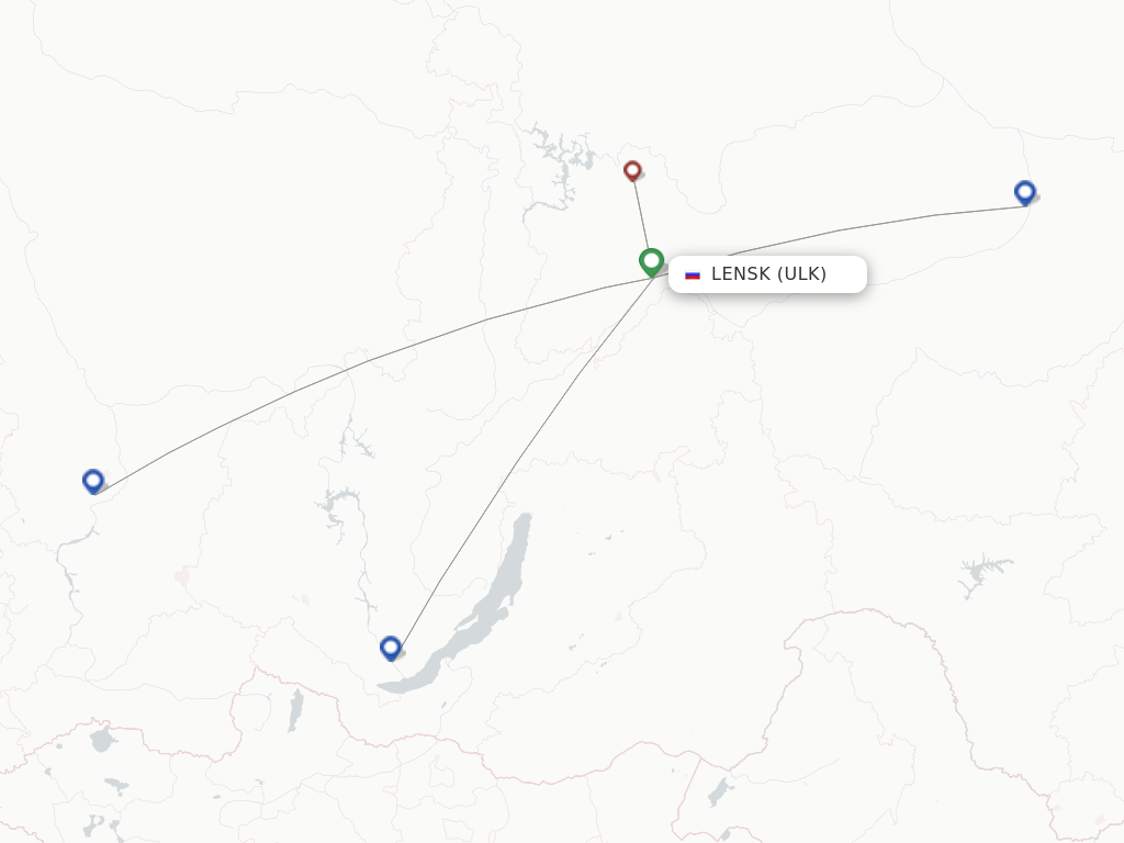 Lensk ULK route map
