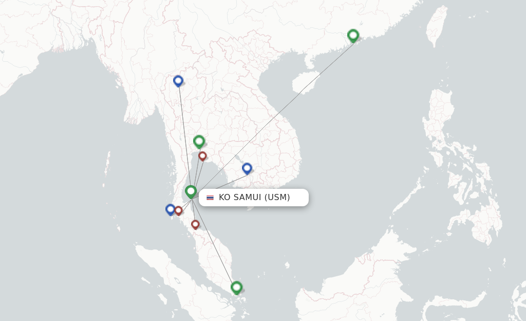 Koh Samui USM route map