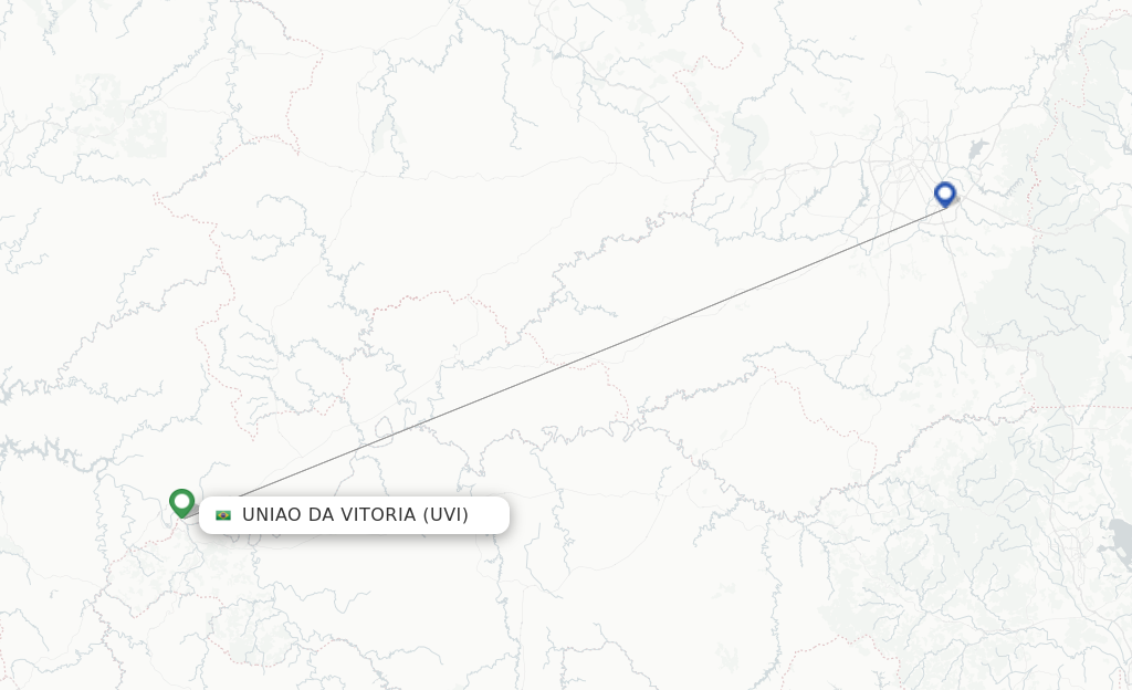 Uniao da Vitoria UVI route map