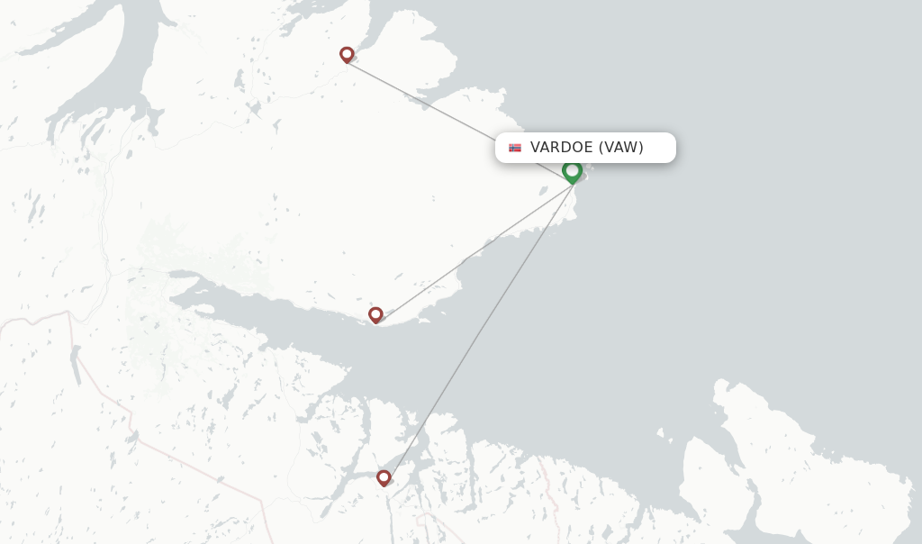 Vardoe flight map