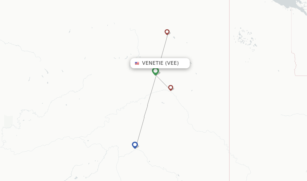 Venetie flight map