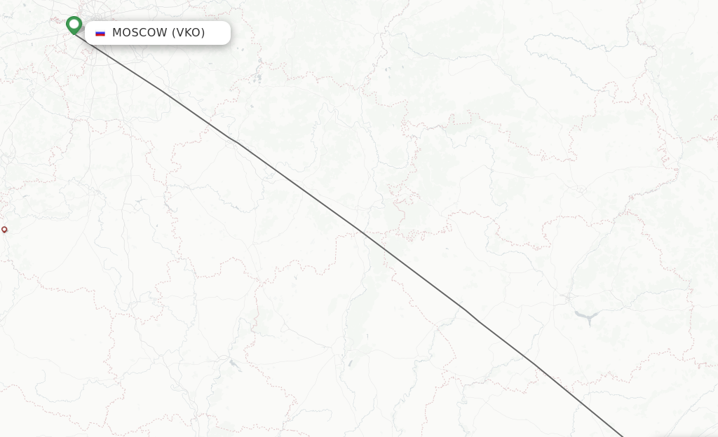 Flights from Moscow to Saratov route map