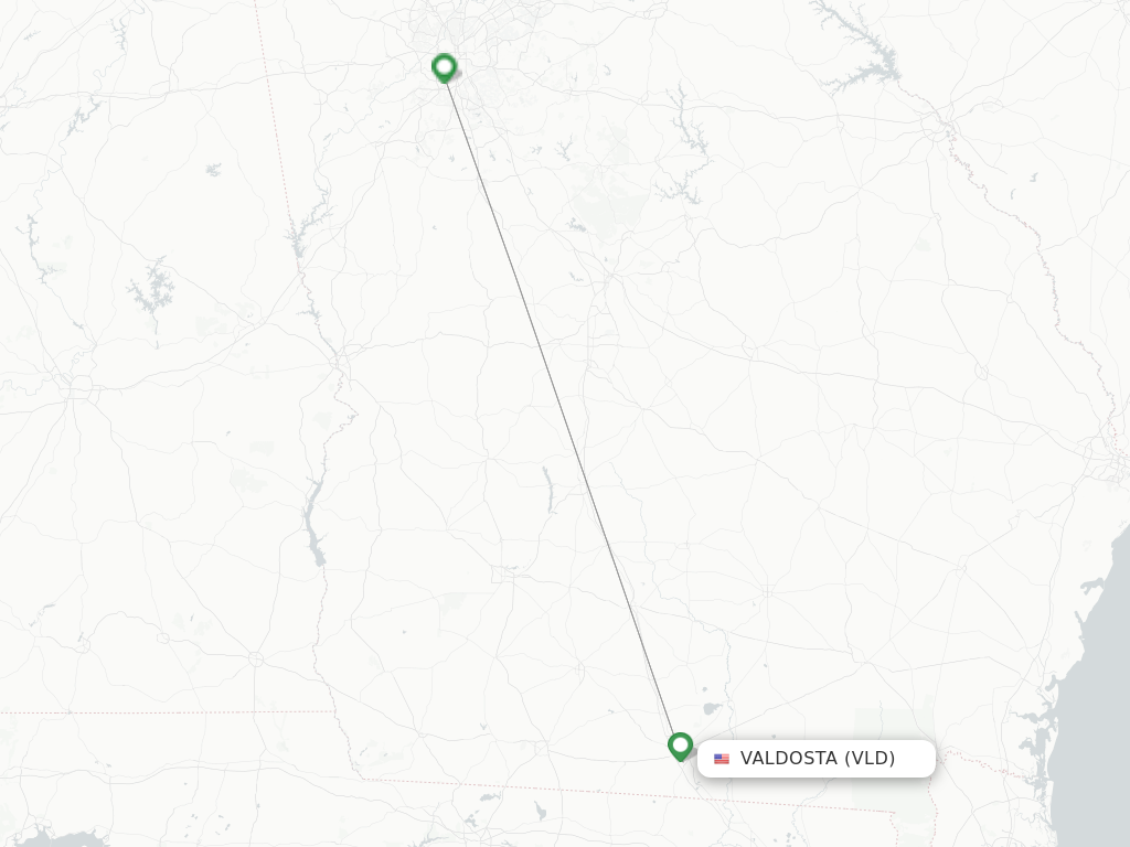 Valdosta VLD route map