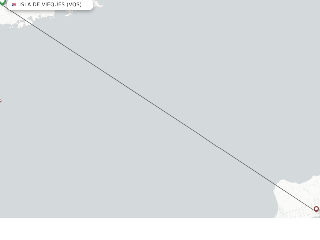 Flights from Vieques to Saint Croix route map