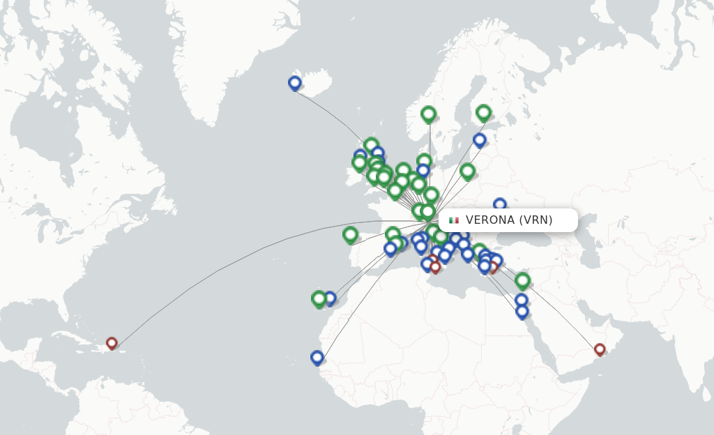 Flights from Verona to Berlin route map