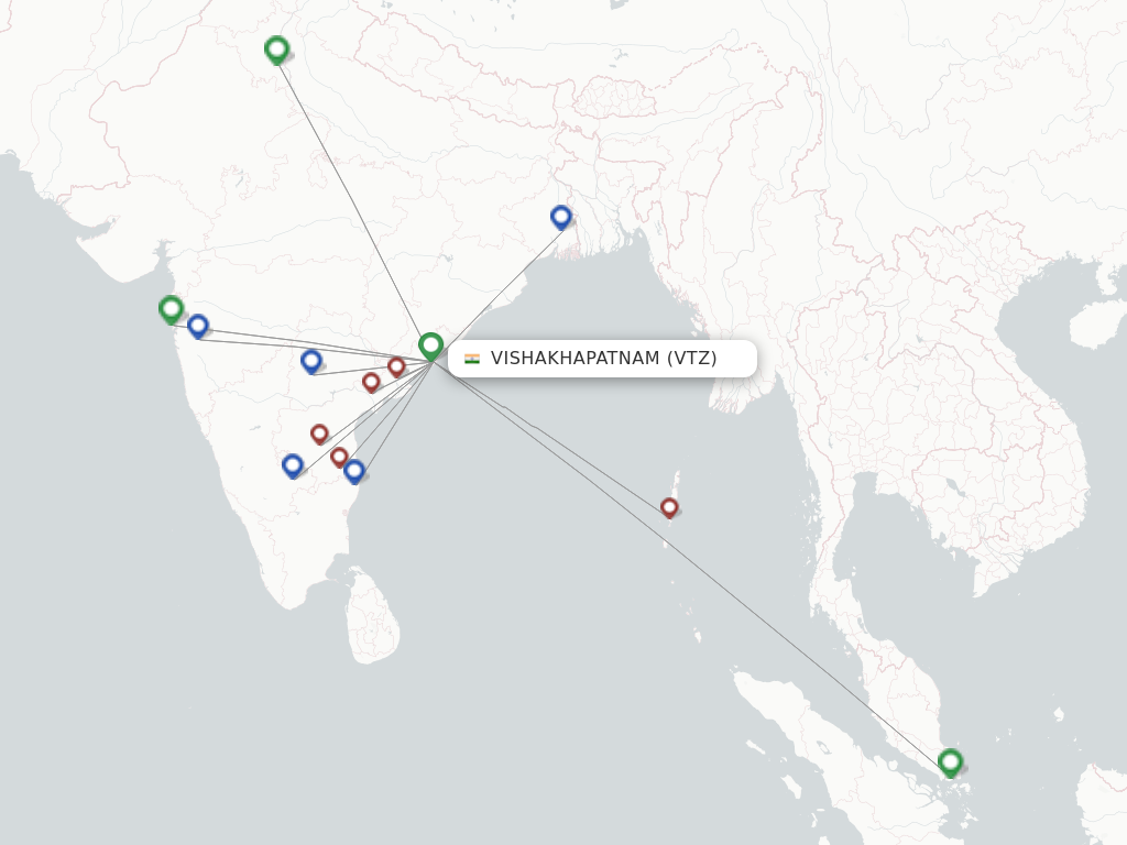Vishakhapatnam VTZ route map