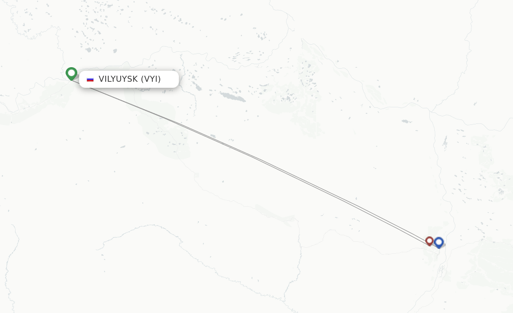 Vilyuysk VYI route map