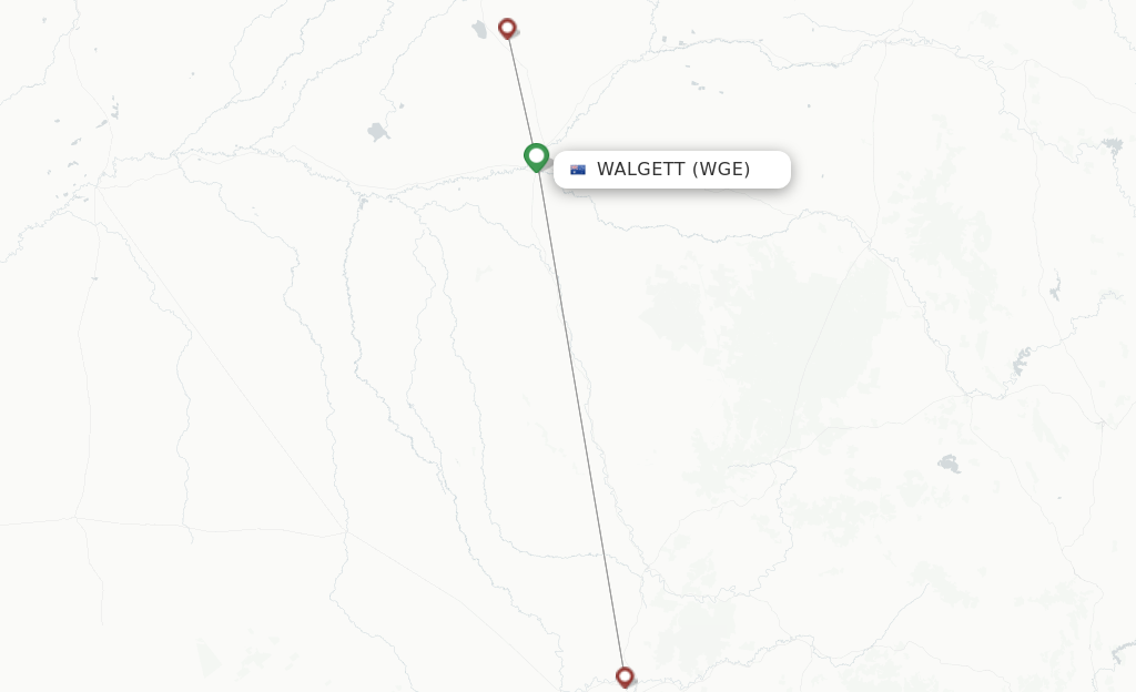 Walgett WGE route map