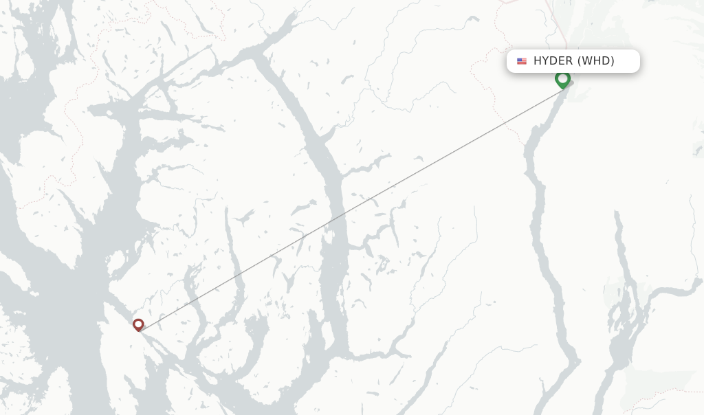 Hyder flight map