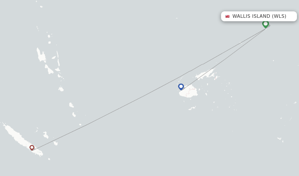 Wallis Island flight map