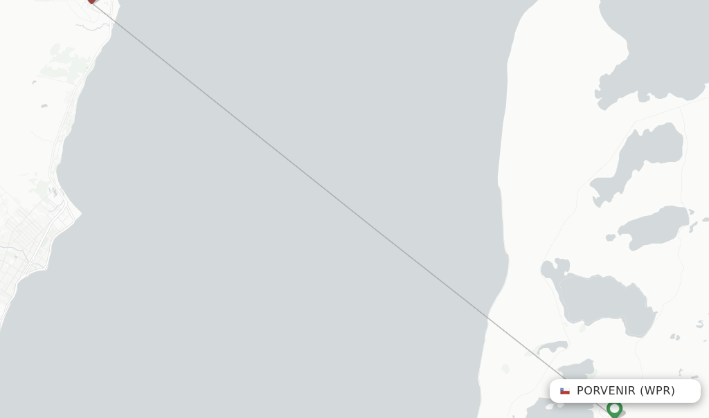 Porvenir flight map