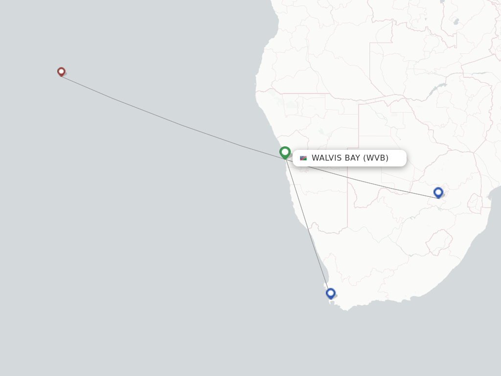 Walvis Bay WVB route map