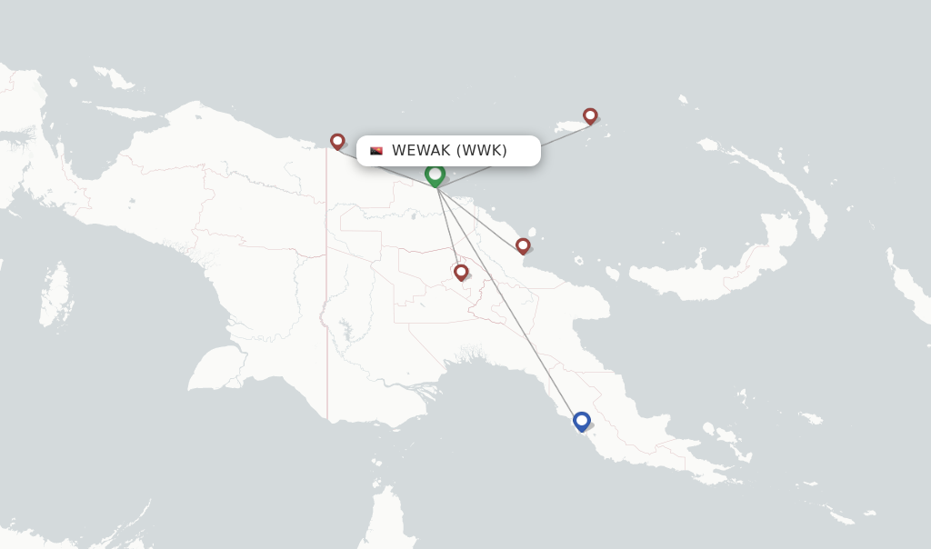 Wewak flight map