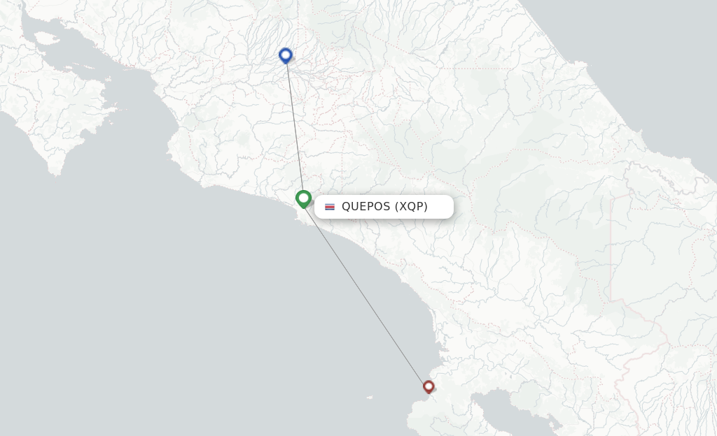 Quepos XQP route map