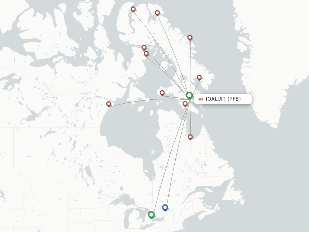 Iqaluit YFB route map
