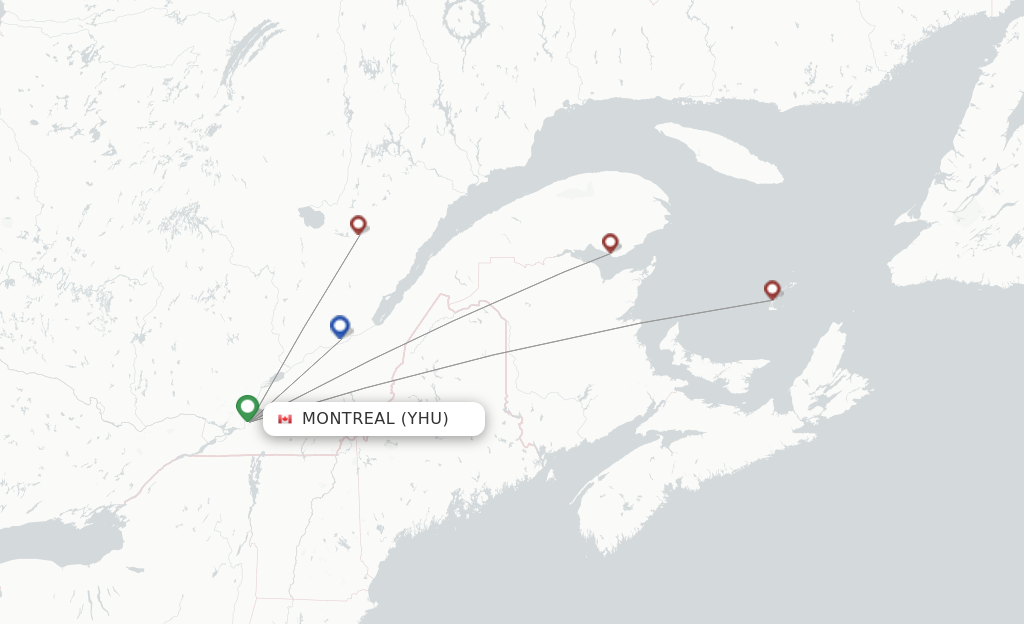 Montreal YHU route map