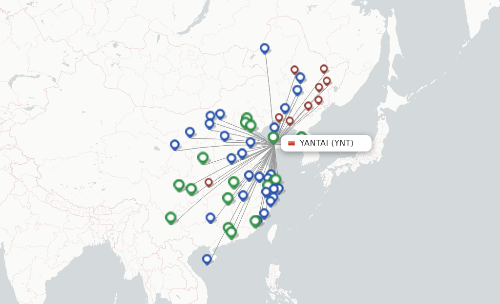 Yantai YNT route map