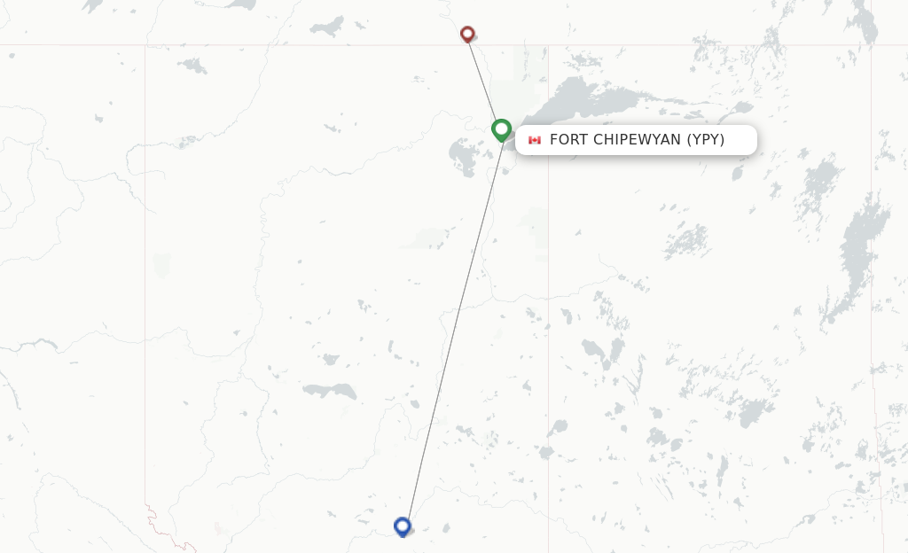 Fort Chipewyan YPY route map
