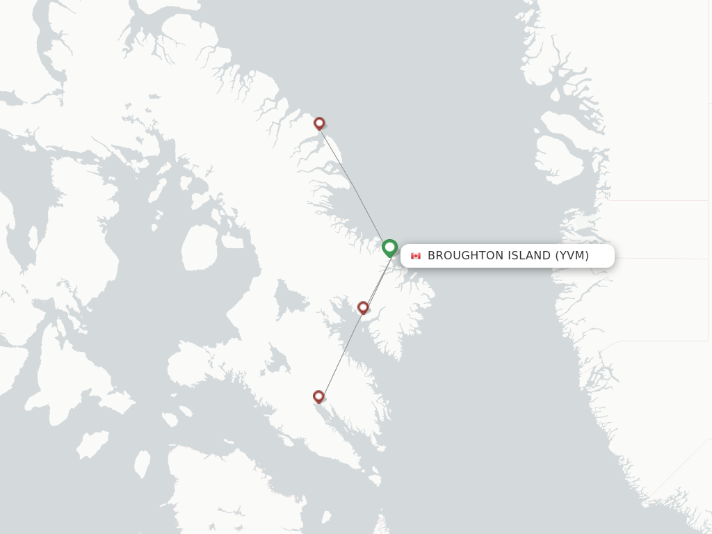 Broughton Island YVM route map