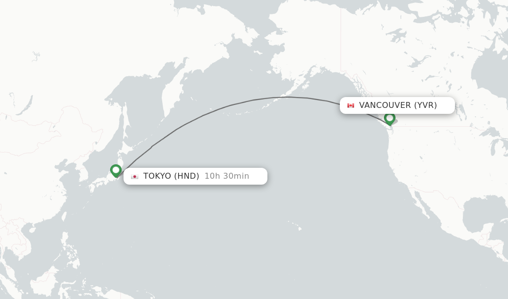 Direct flights from Vancouver Tokyo - - FlightsFrom.com