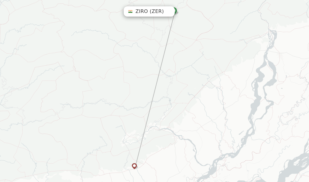 Ziro flight map