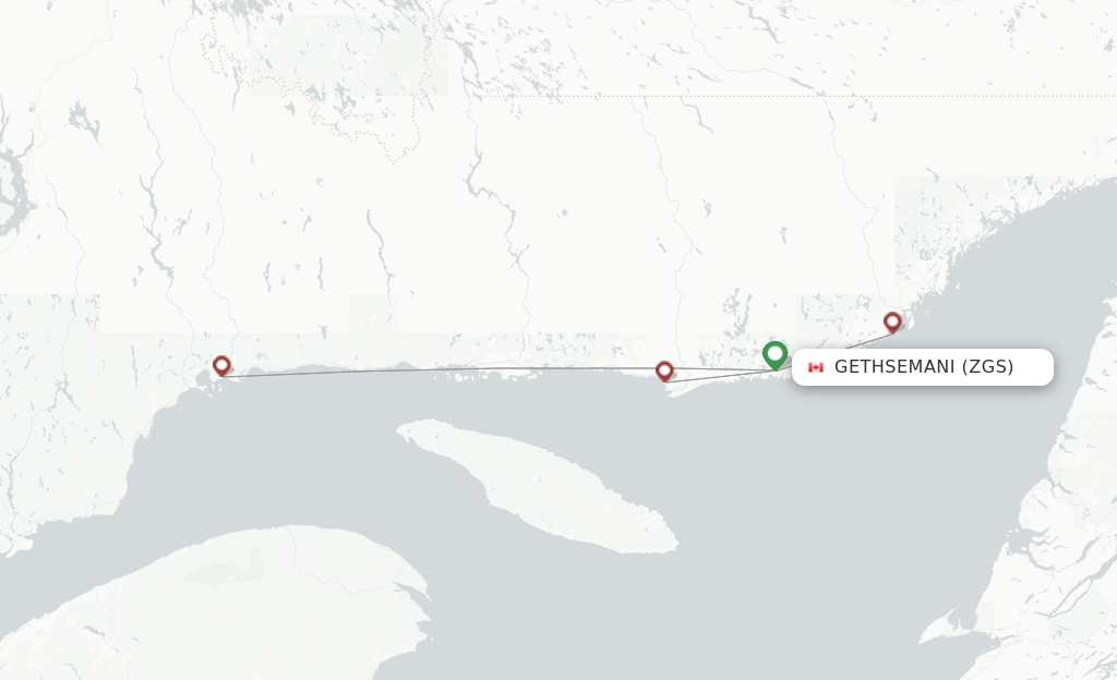 Route map with flights from La Romaine with Air Liaison