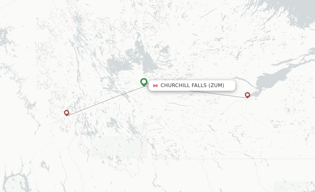 Churchill Falls ZUM route map